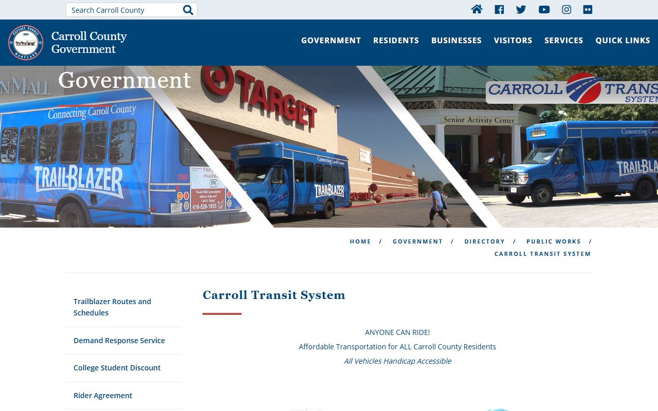 Carroll County court records courthouse transit access