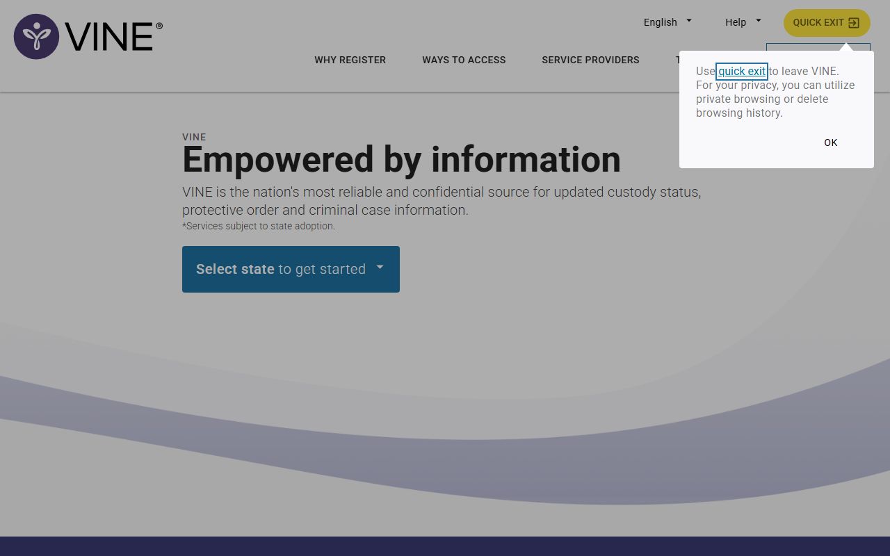 Carroll County inmate records VINELink custody notification portal